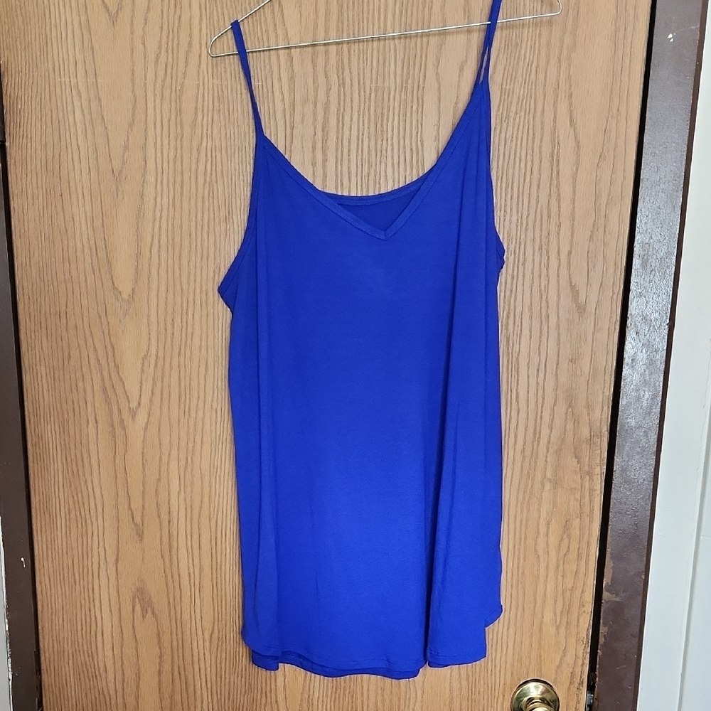 Zenana Outfitters Blue Relaxed Backless Camisole